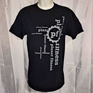 Planet Fitness T-shirt Women's Small Unisex Adult Black Short Sleeve Crew Neck